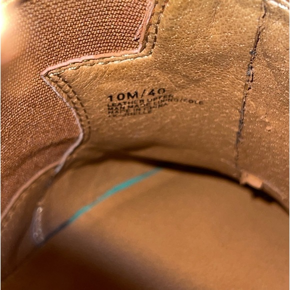 LUCKY BRAND JOELLE WESTERN BOOTIE Size 10, block heal, heal pull tab, brown - Picture 9 of 14